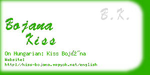 bojana kiss business card